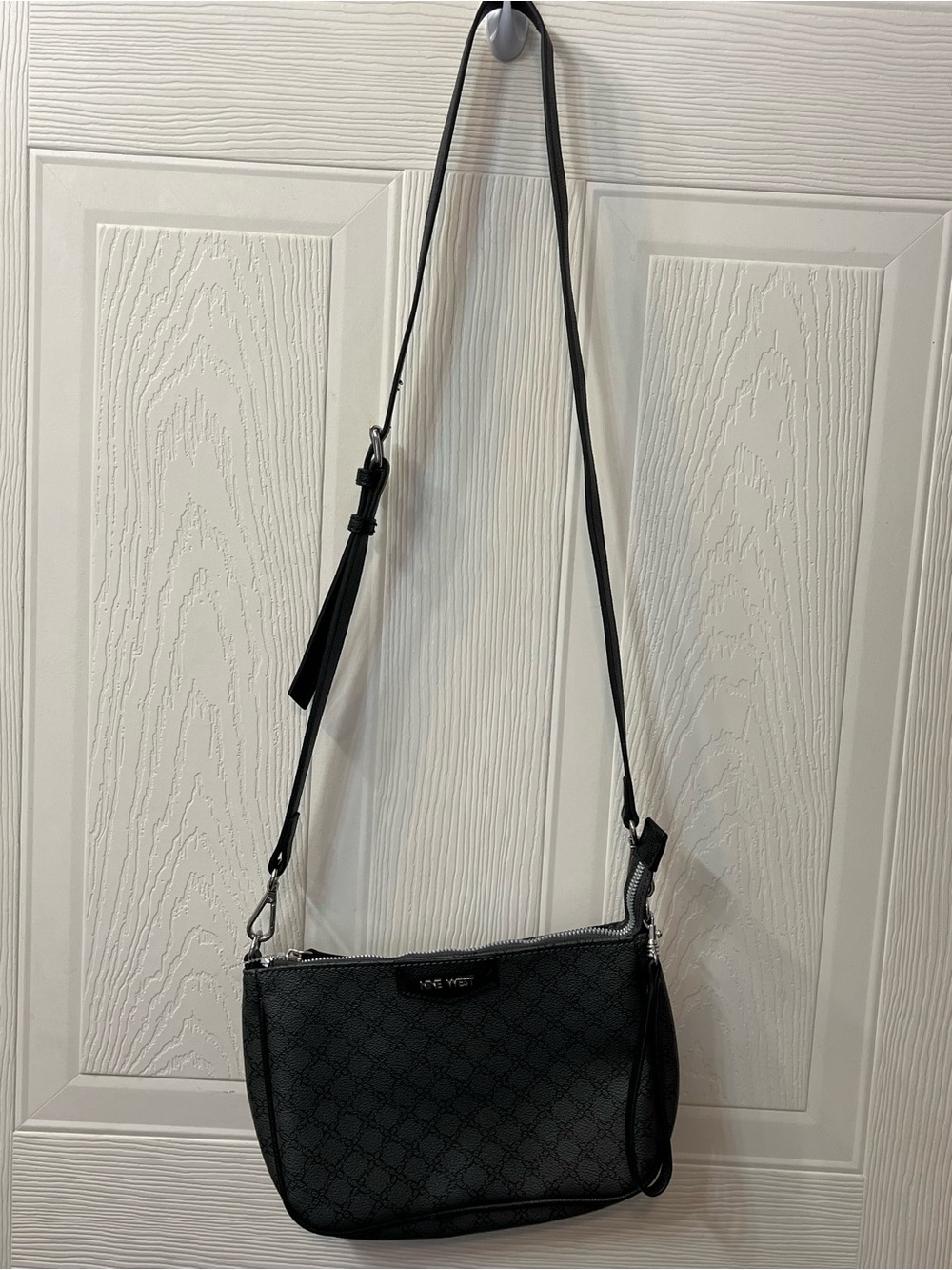 Nine West Black Patterned Crossbody Bag